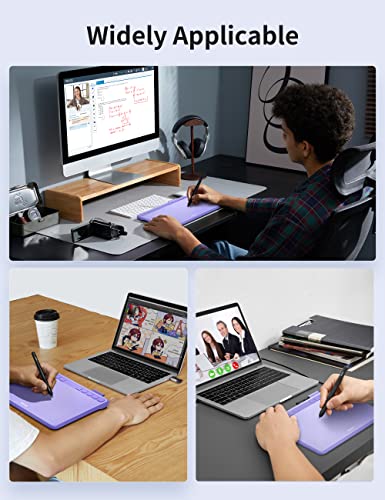 Ugee Drawing Tablet 6.5x4 Inches Computer Graphics Tablets with 10 Hot Keys，Digital Tablet Battery-Free Stylus 8192 Pressure Sensitivity